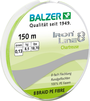 Balzer Iron Line 8 SPIN Chartreuse 0,12mm /9,8kg
