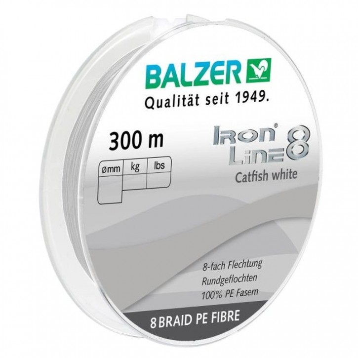 Balzer IronLine 8 Catfish 300m 0,50mm Weiß