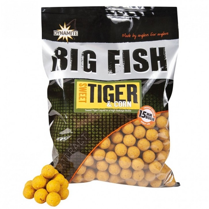 Dynamite Baits Big Fish Sweet Tiger & Corn Boilies 1,8kg - 15mm
