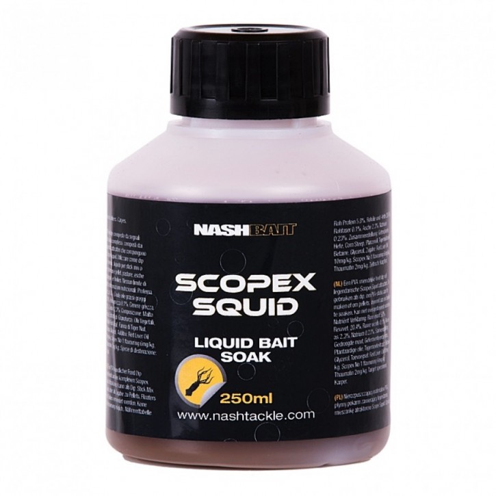 Nash Scopex Squid Liquid Bait Soak - 250ml