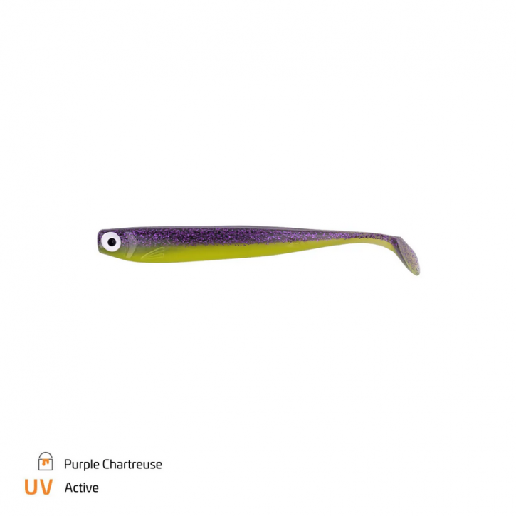 Zeck ZANDER Gummi | 12 cm - Purple Chartreue