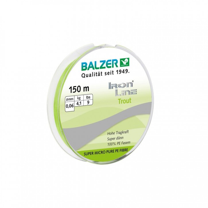 BALZER IronLine Trout 0,06mm 150m Chartreuse