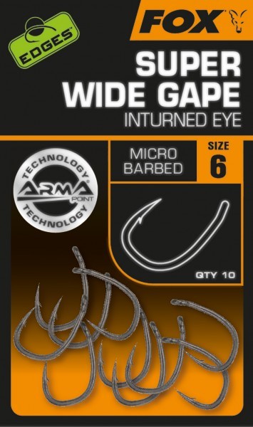 Fox Edges Super Wide Gape (in-turned eye) - 6