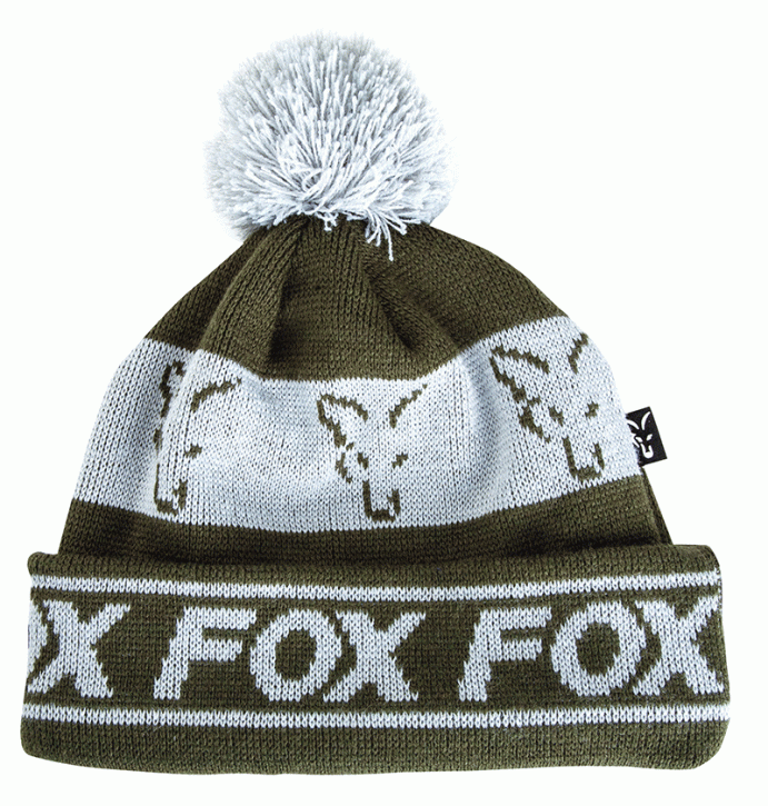 Fox Green / Silver - Lined Bobble Hat
