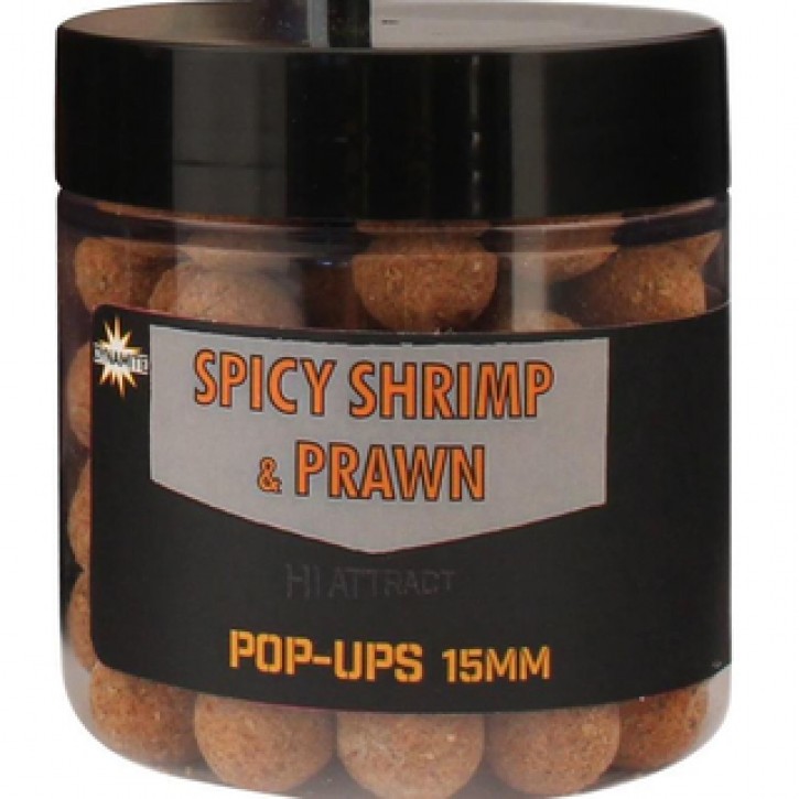 Dynamite Baits Spicy Shrimp & Prawn Pop-Ups - 15mm