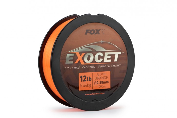 Fox Exocet Fluoro Orange Mono 0.35mm 18lb / 8.0kg (1000m)
