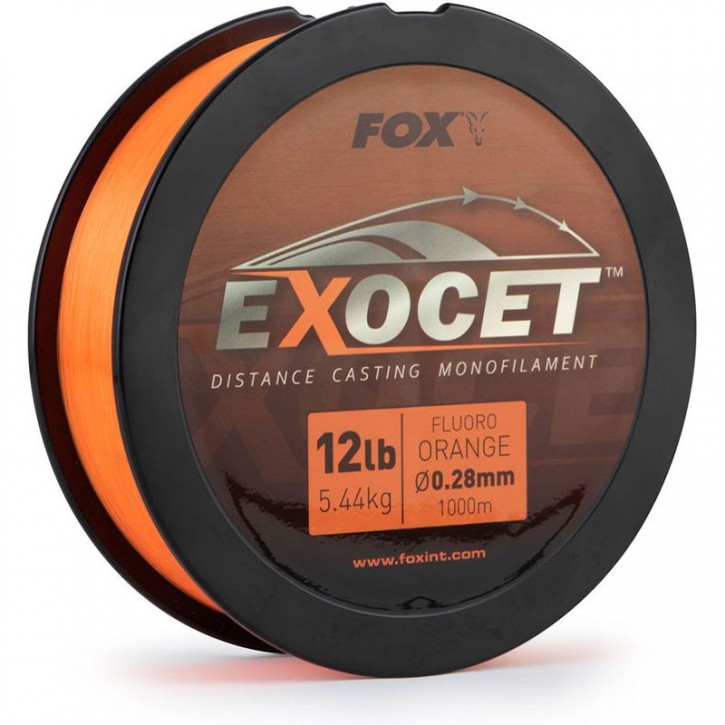 FOX Exocet Fluoro Orange Mono 0,28mm 12lb / 5,5kg 1000m
