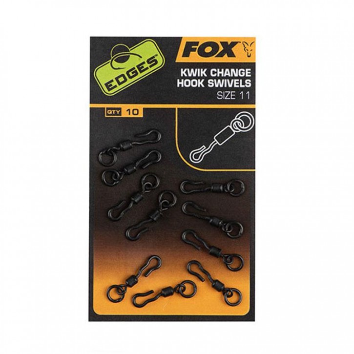 FOX Edges Kwik Change Hook Swivels Size 10 x 10
