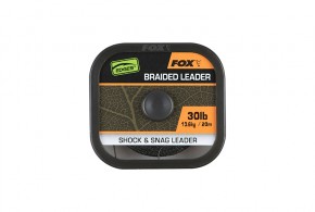 Fox Edges Naturals Braided Leader 20M 40lb/18.1kg